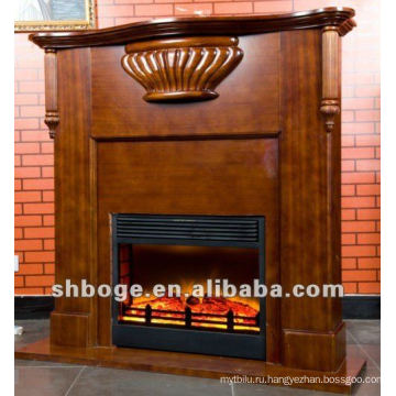 Хороший художественный коричневый MDF деревянный электрический камин mantel